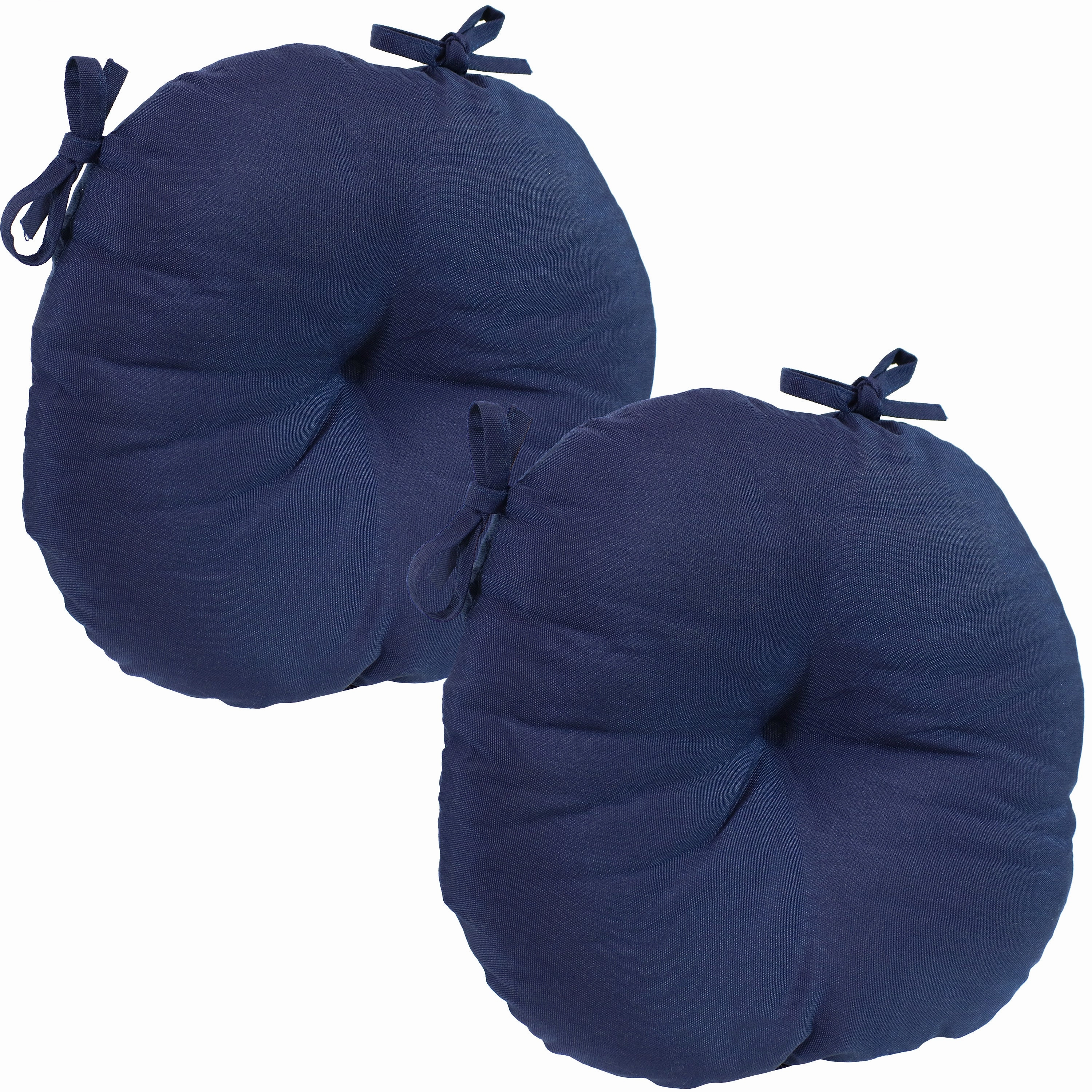 Sunnydaze Olefin Round Bistro Chair Cushions - Set of 2 - Navy Blueoutdoor patio furniture set