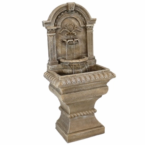 Sunnydaze Ornate Lavello Outdoor Water Fountain with Electric Submersible Pump, 51"outdoor garden water fountain