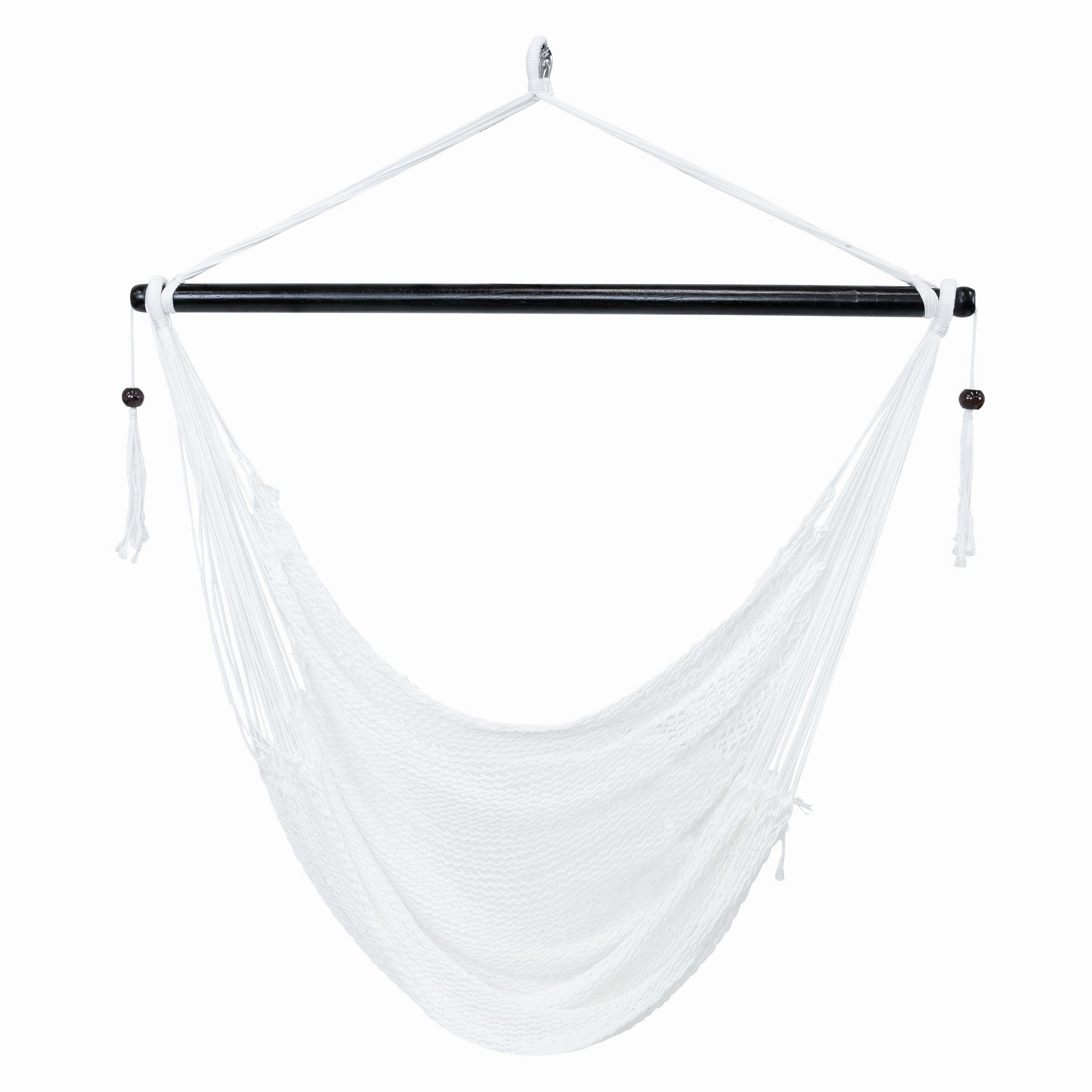 Sunnydaze Outdoor Extra Large Caribbean Polyester Rope Hammock Chair