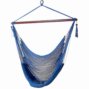 Sunnydaze Outdoor Extra Large Caribbean Polyester Rope Hammock Chair double size outdoor hammock for couples