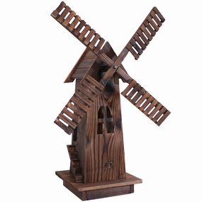 Sunnydaze Outdoor Wood Decorative Dutch Windmill - 34"outdoor garden decorative ornaments