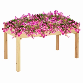 Sunnydaze Outdoor Wood Elevated Garden Planter Box - 27.5" H decorative outdoor planter box designs