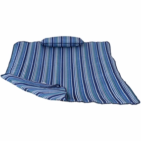 Sunnydaze Polyester Quilted Hammock Pad and Pillow with Modern Pattern - Breakwater Stripe double size outdoor hammock for couples