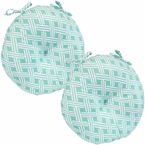 Sunnydaze Polyester Round Bistro Chair Cushions - Set of 2outdoor patio furniture set