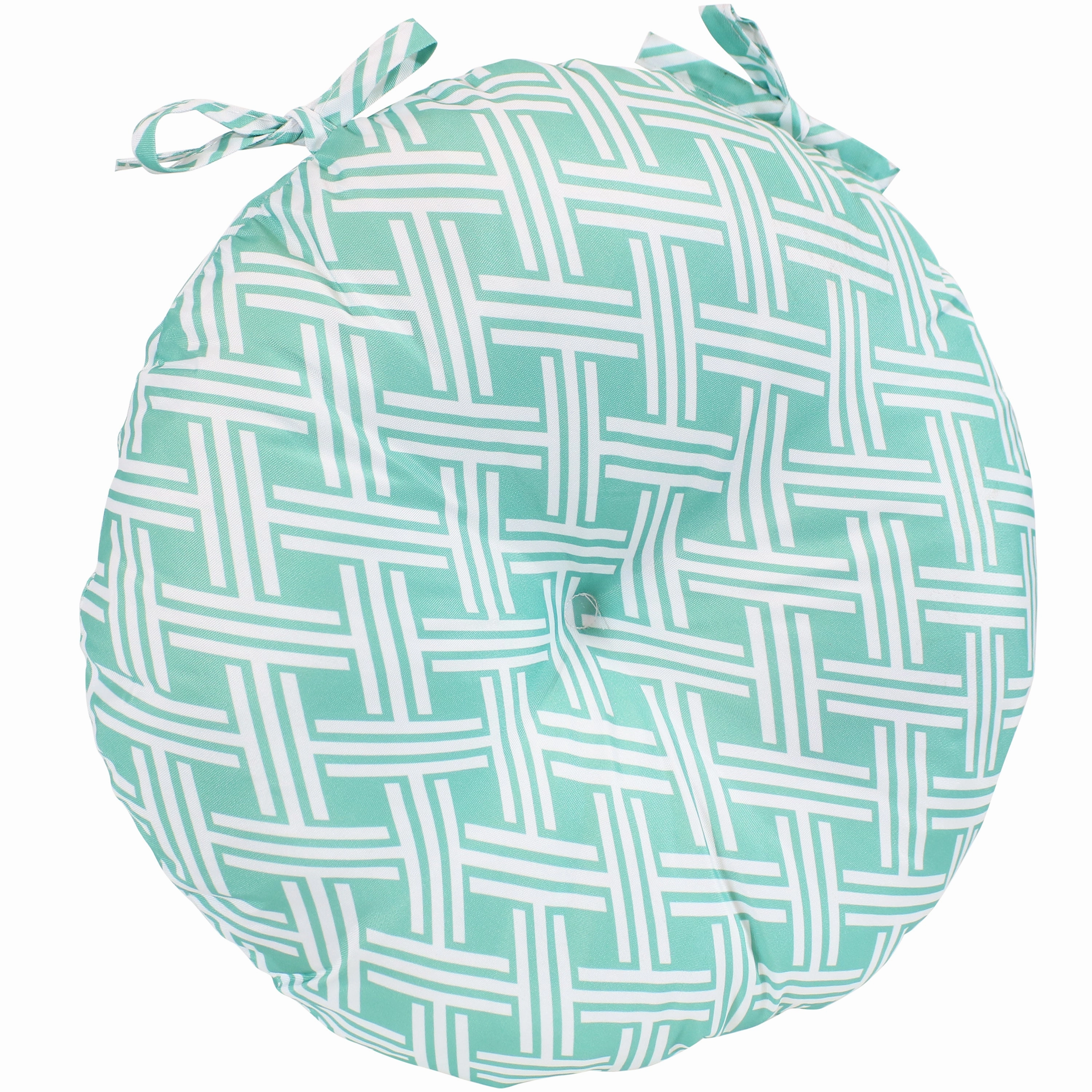 Sunnydaze Polyester Round Bistro Chair Cushions - Set of 2