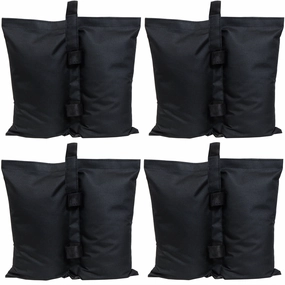 Sunnydaze Polyester Sandbag Canopy Weights - Set of 4 - Blackoutdoor patio furniture set