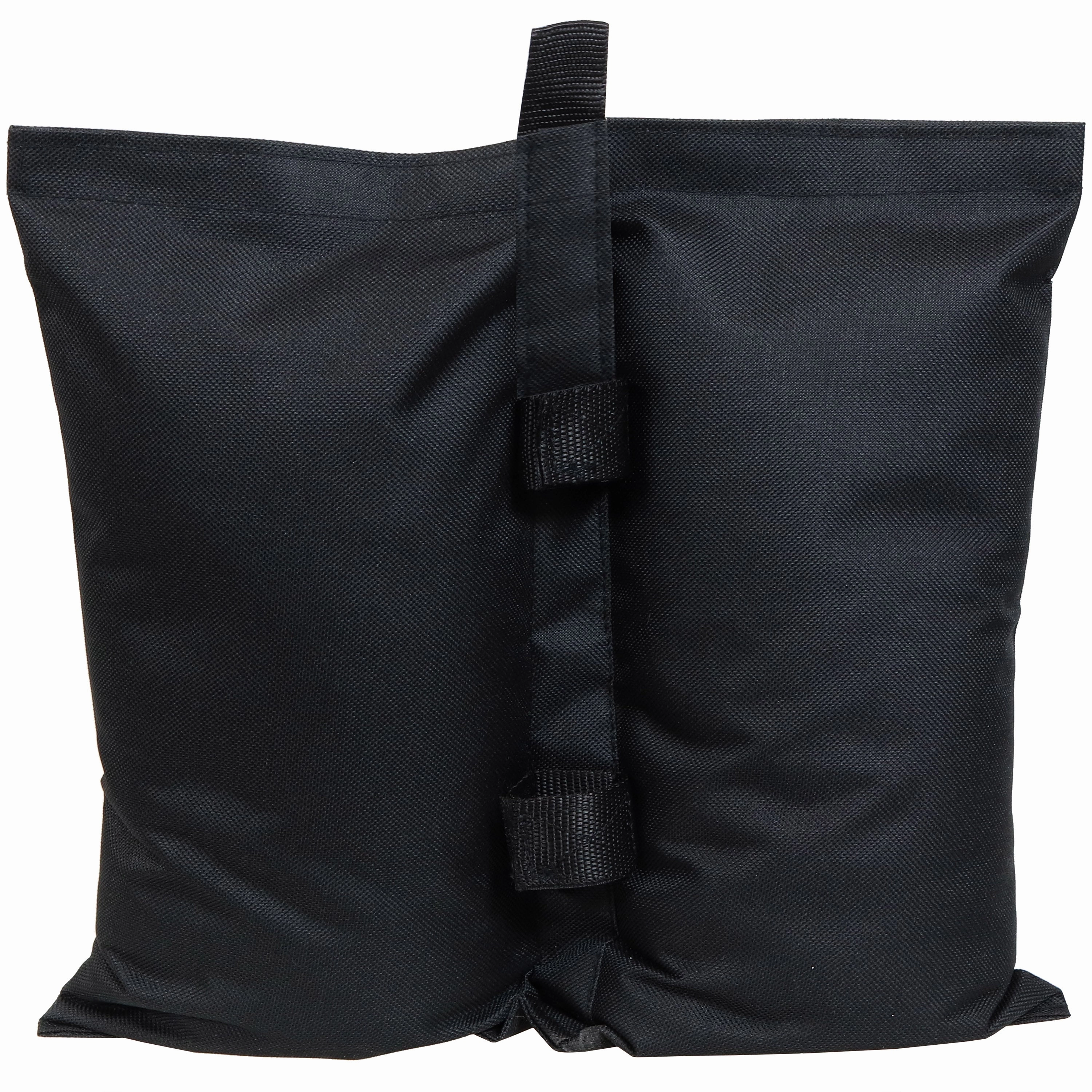 Sunnydaze Polyester Sandbag Canopy Weights - Set of 4 - Black