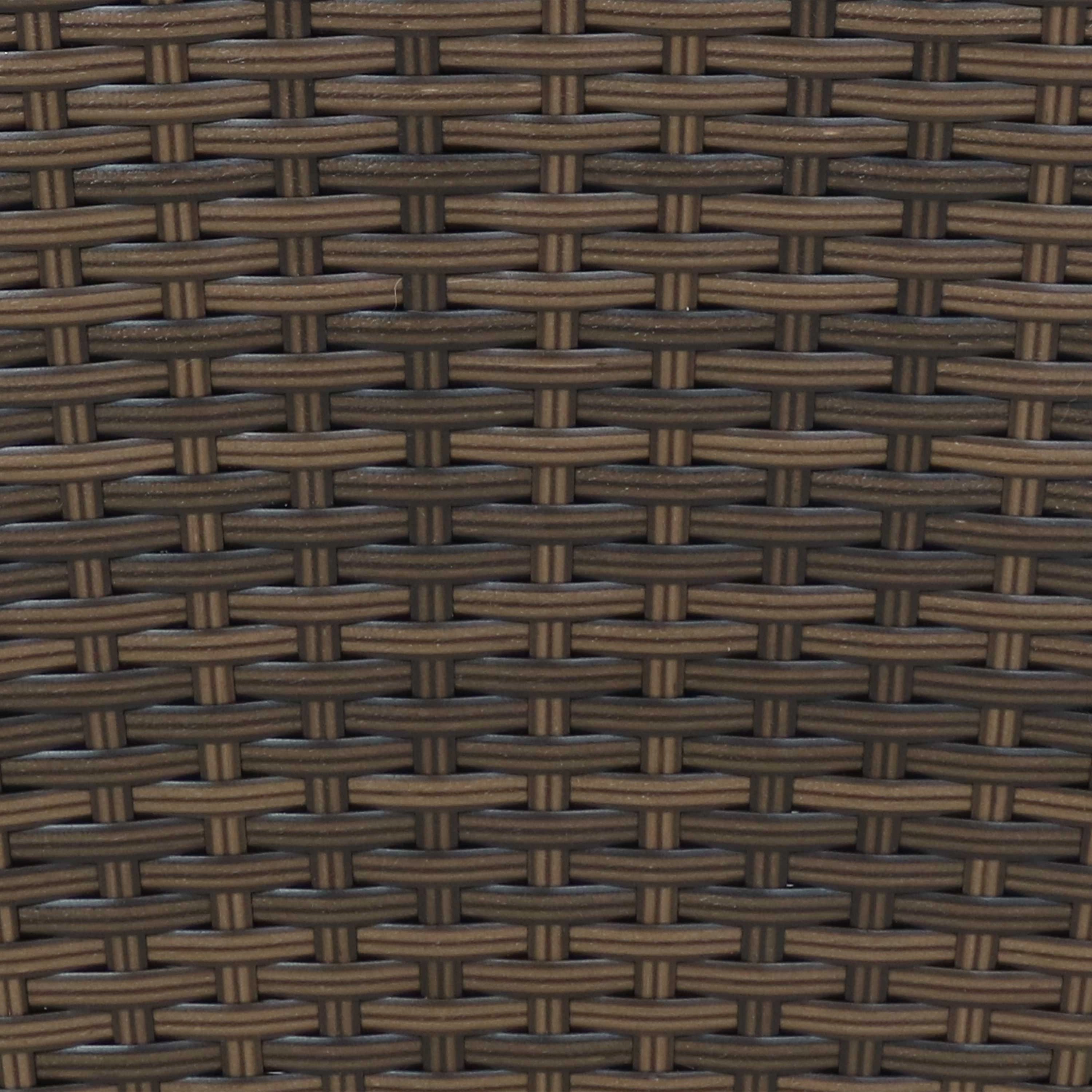 Sunnydaze Polyrattan Square Tall Wicker Planter - Brown - Set of 2
