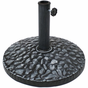 Sunnydaze Resin Patio Umbrella Base with Pebble Texture - 18" Diameteroutdoor patio furniture set