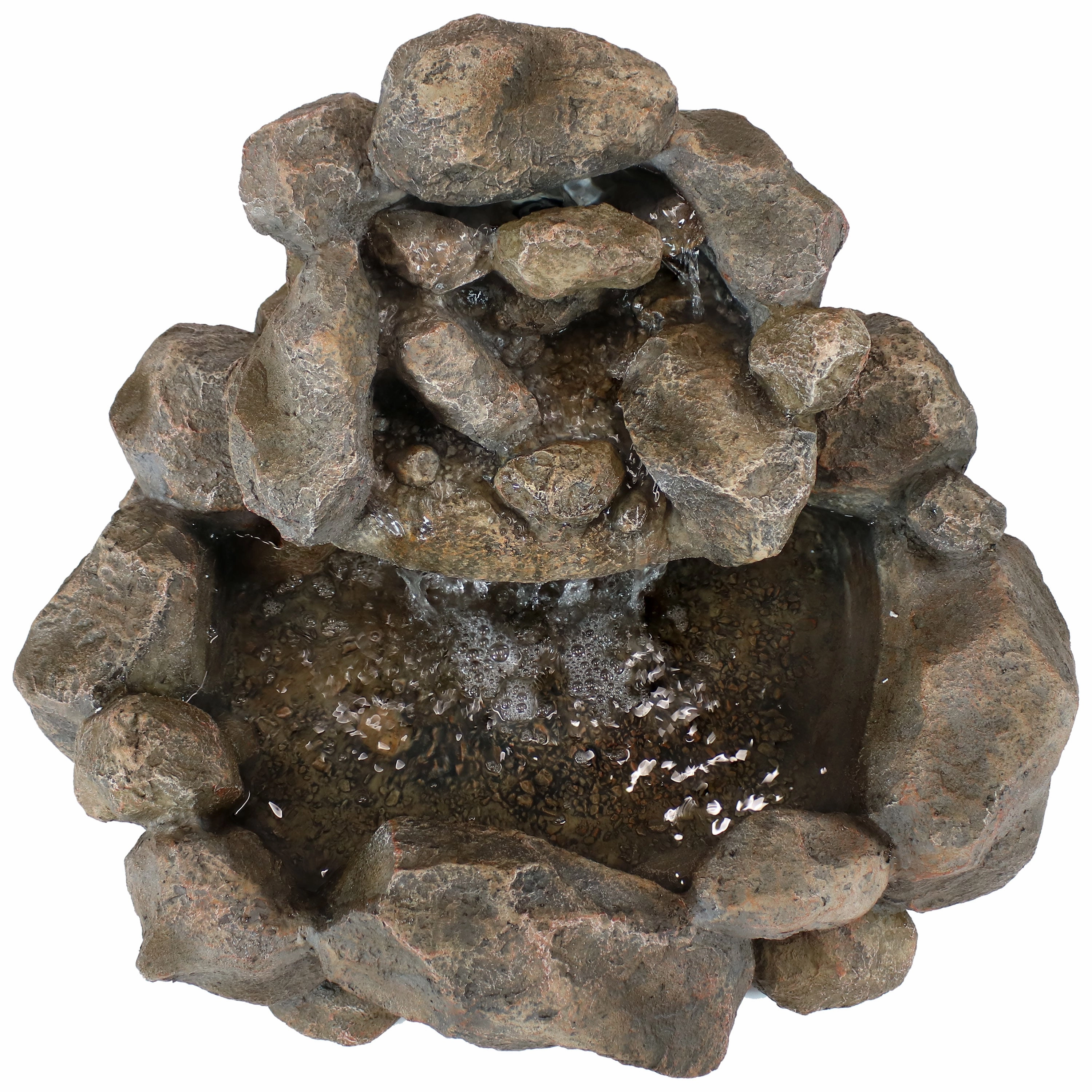 Sunnydaze Rocky Ravine Outdoor Water Fountain - 18" H