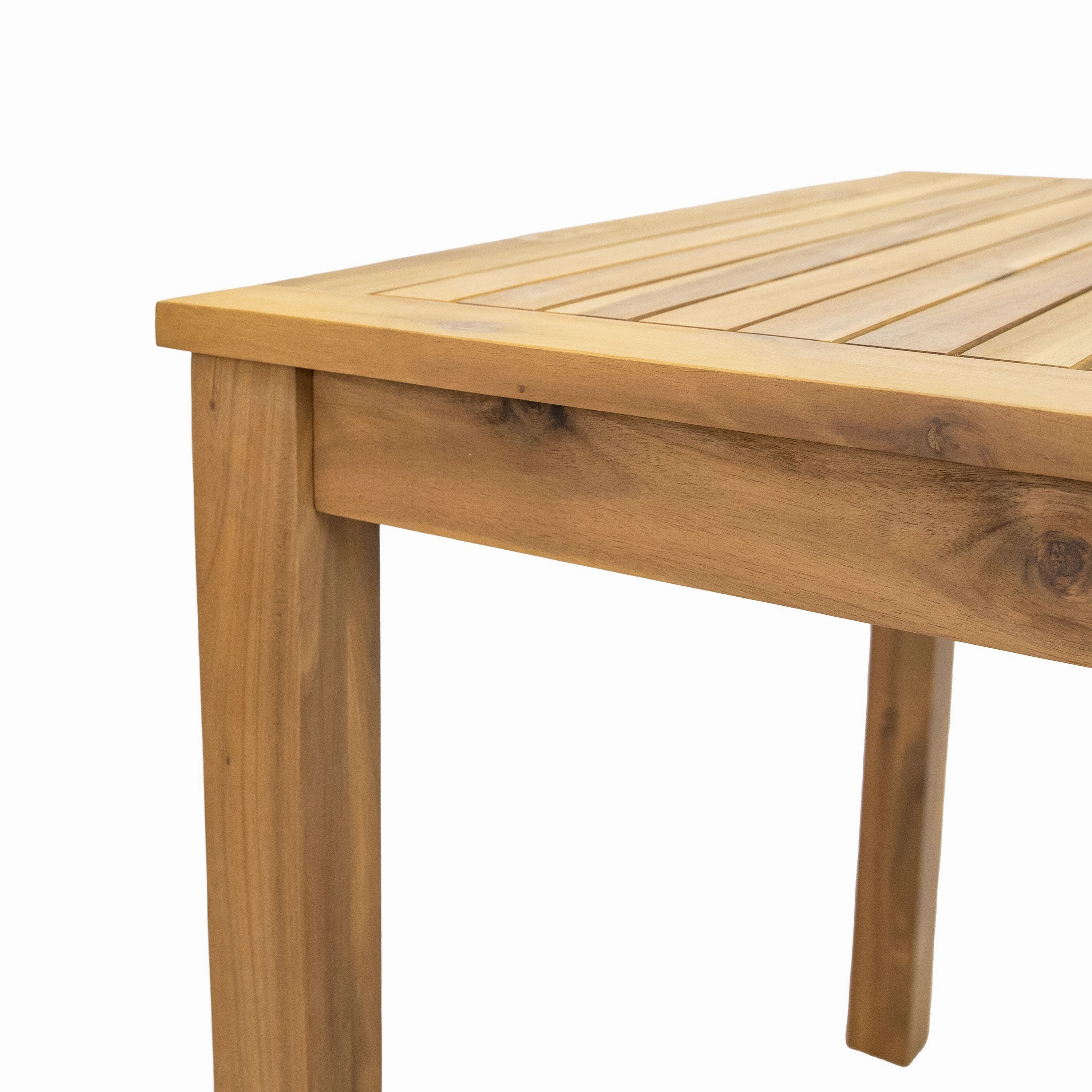 Sunnydaze Rodanthe 33.75" Acacia Wood Outdoor Dining Table - Square Patio Table