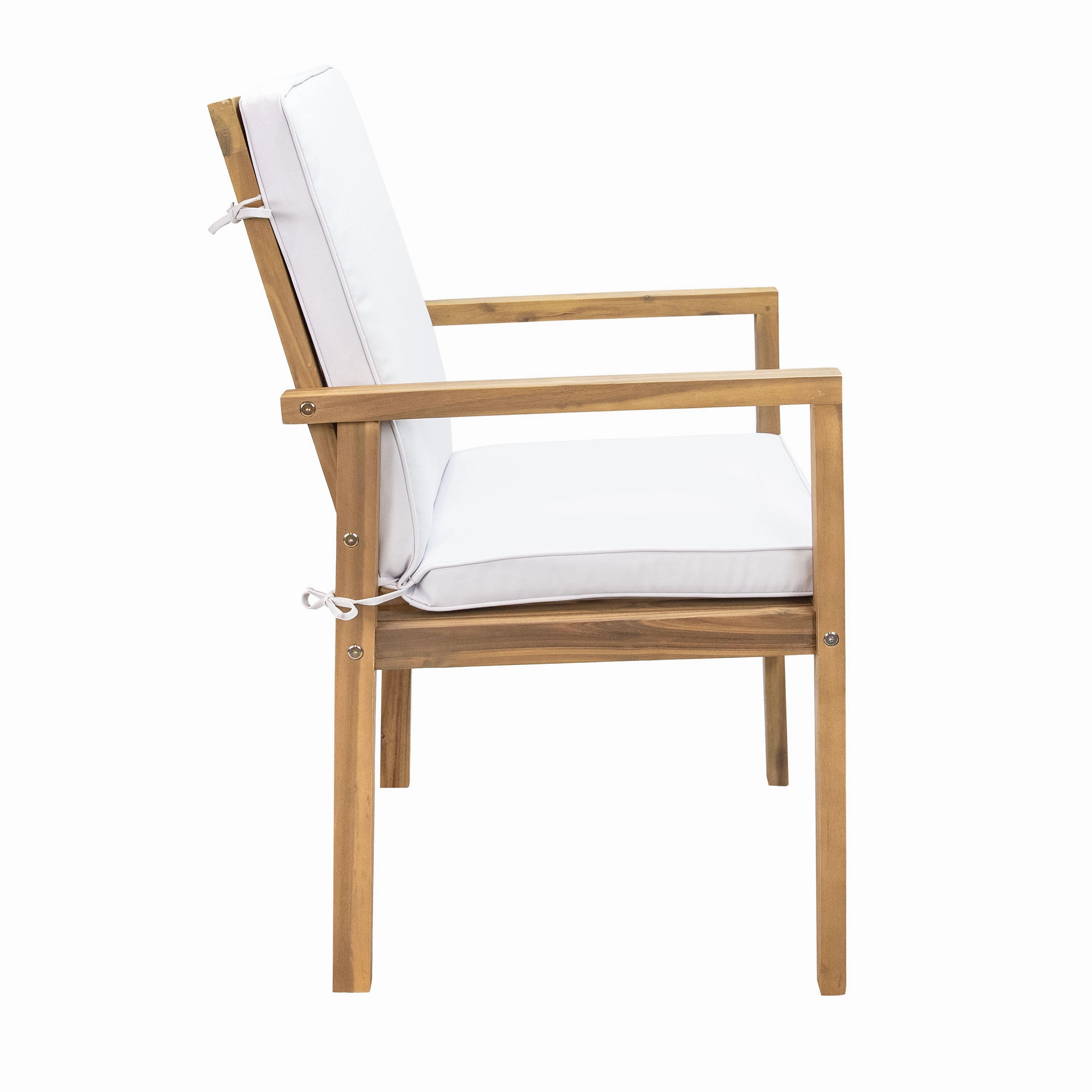 Sunnydaze Rodanthe 5-Piece Outdoor Dining Table Set with Chairs and Cushions