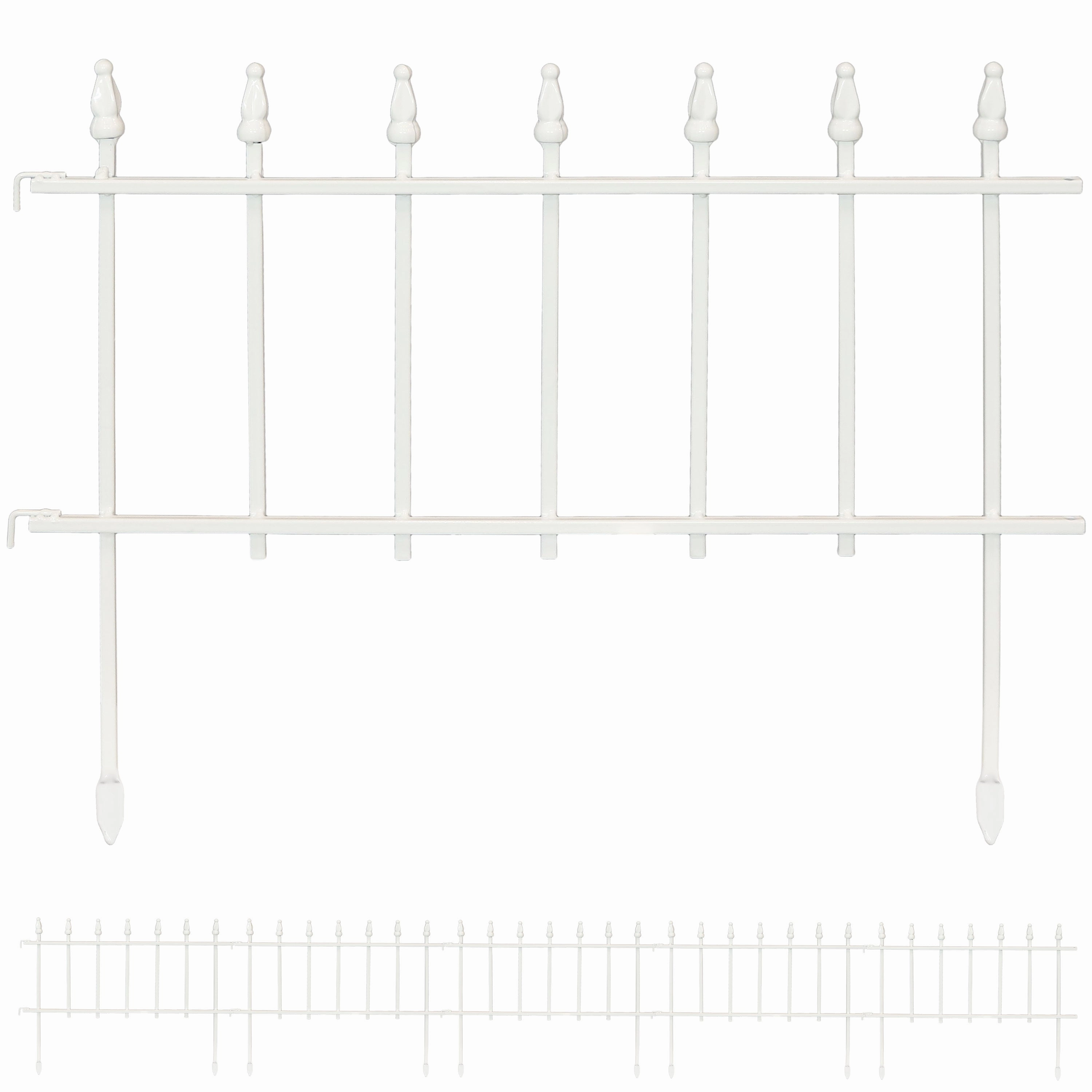 Sunnydaze Roman Garden Border Fence Set