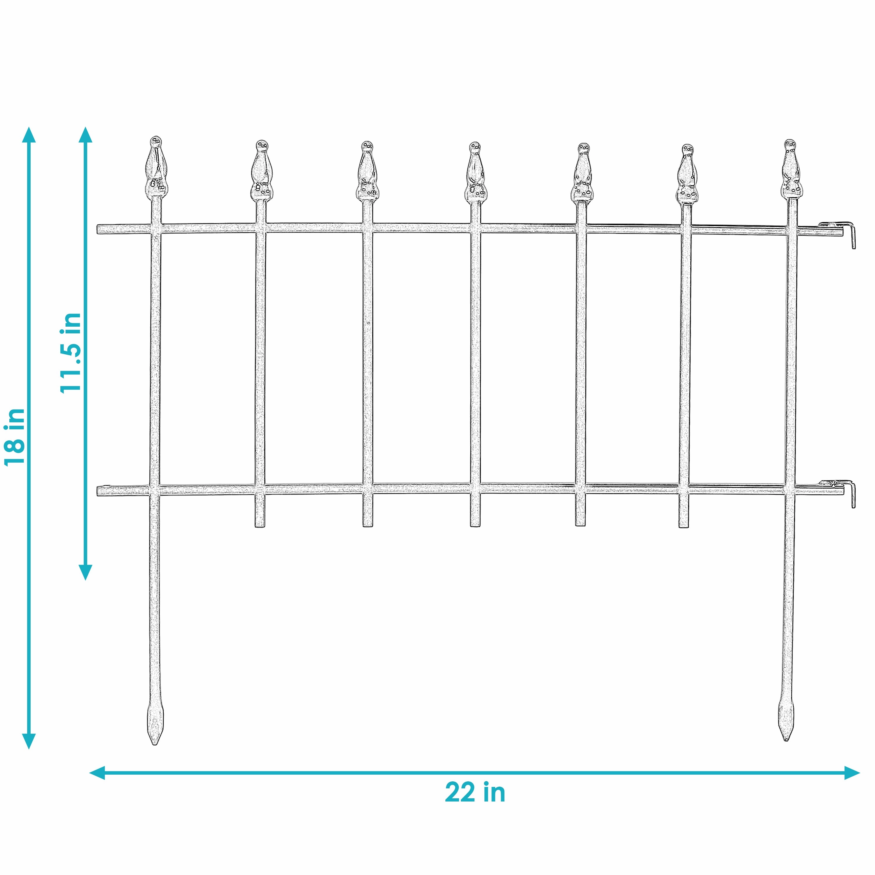 Sunnydaze Roman Garden Border Fence Set