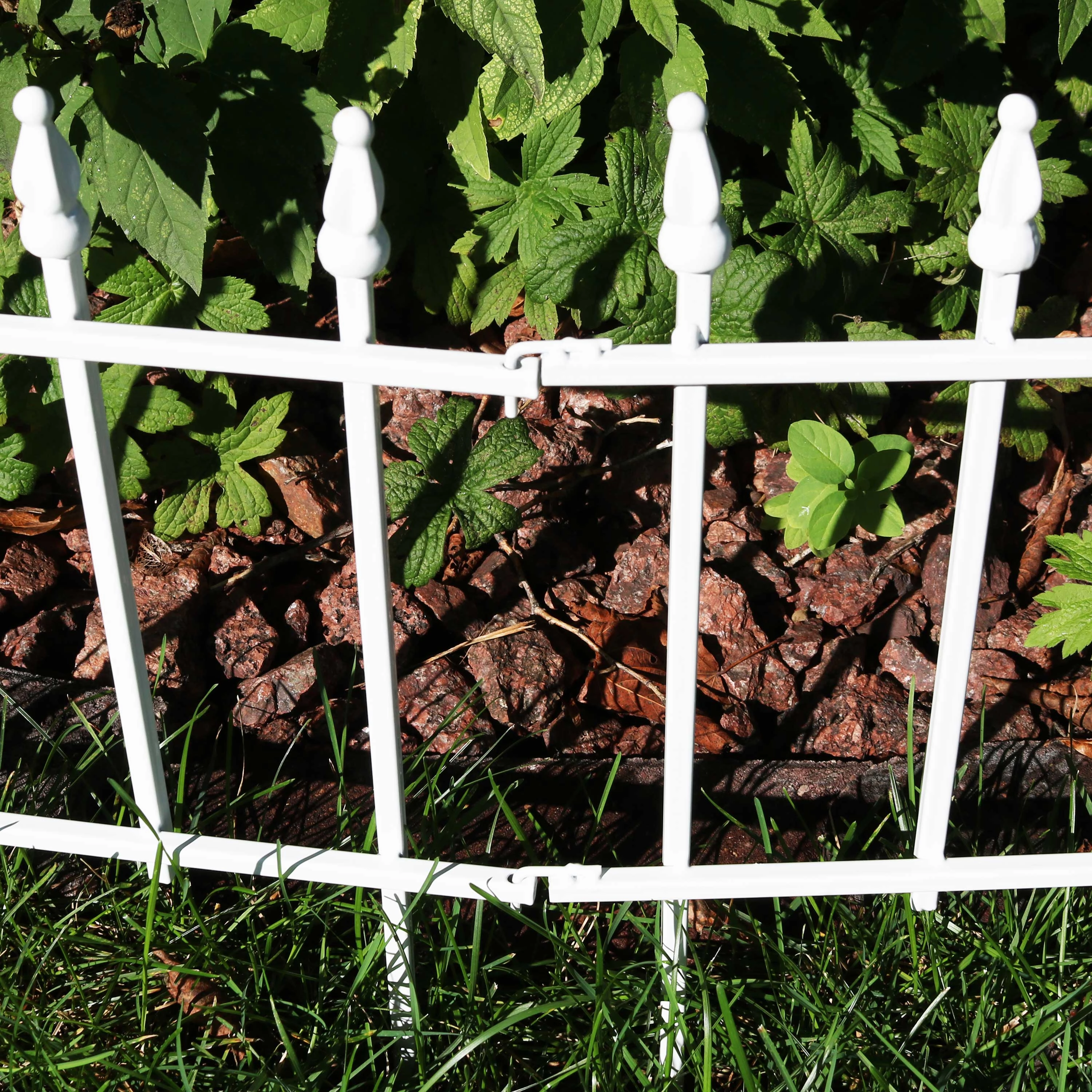 Sunnydaze Roman Garden Border Fence Set