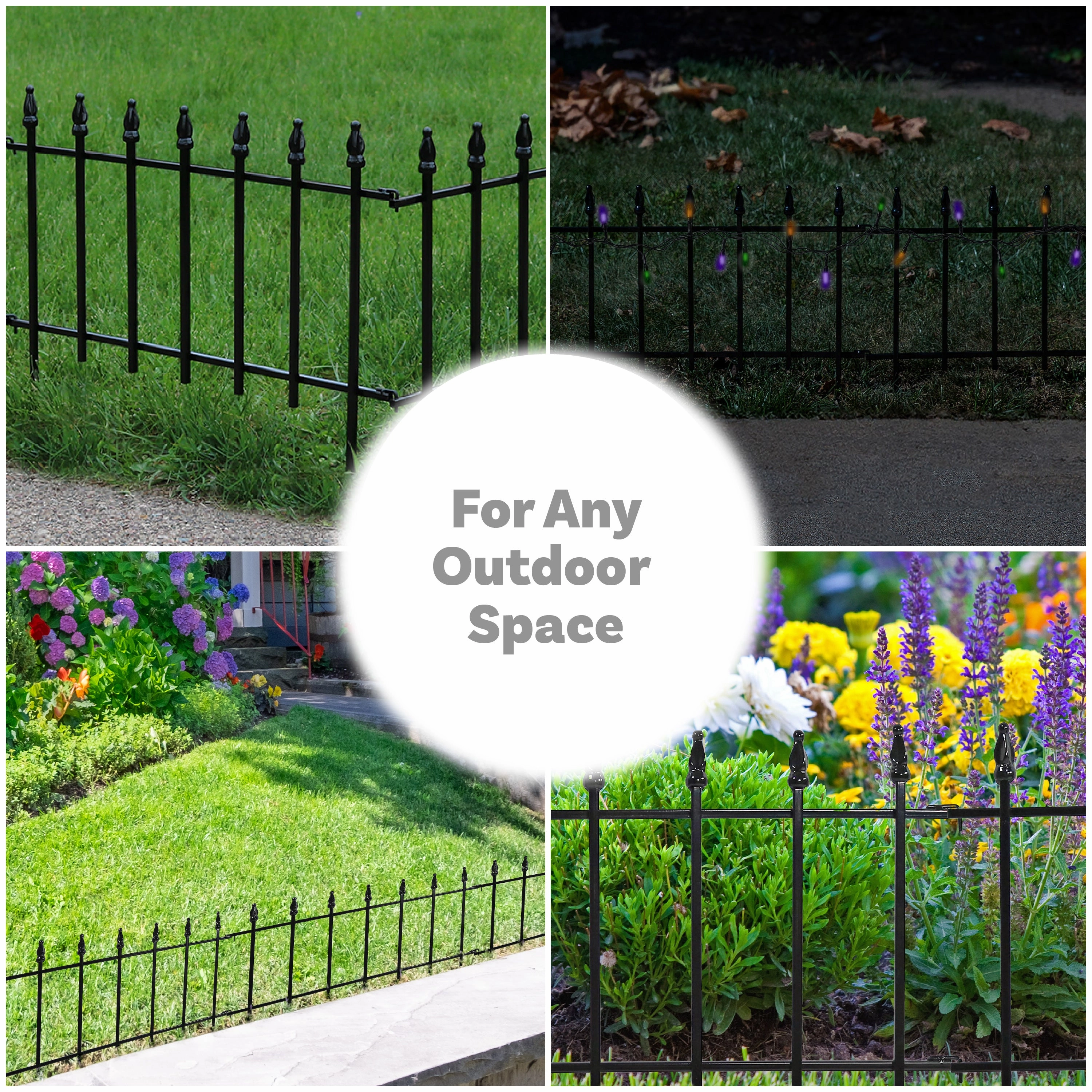Sunnydaze Roman Garden Border Fence Set