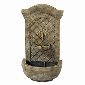 Sunnydaze Rosette Solar Wall Fountainoutdoor garden water fountain