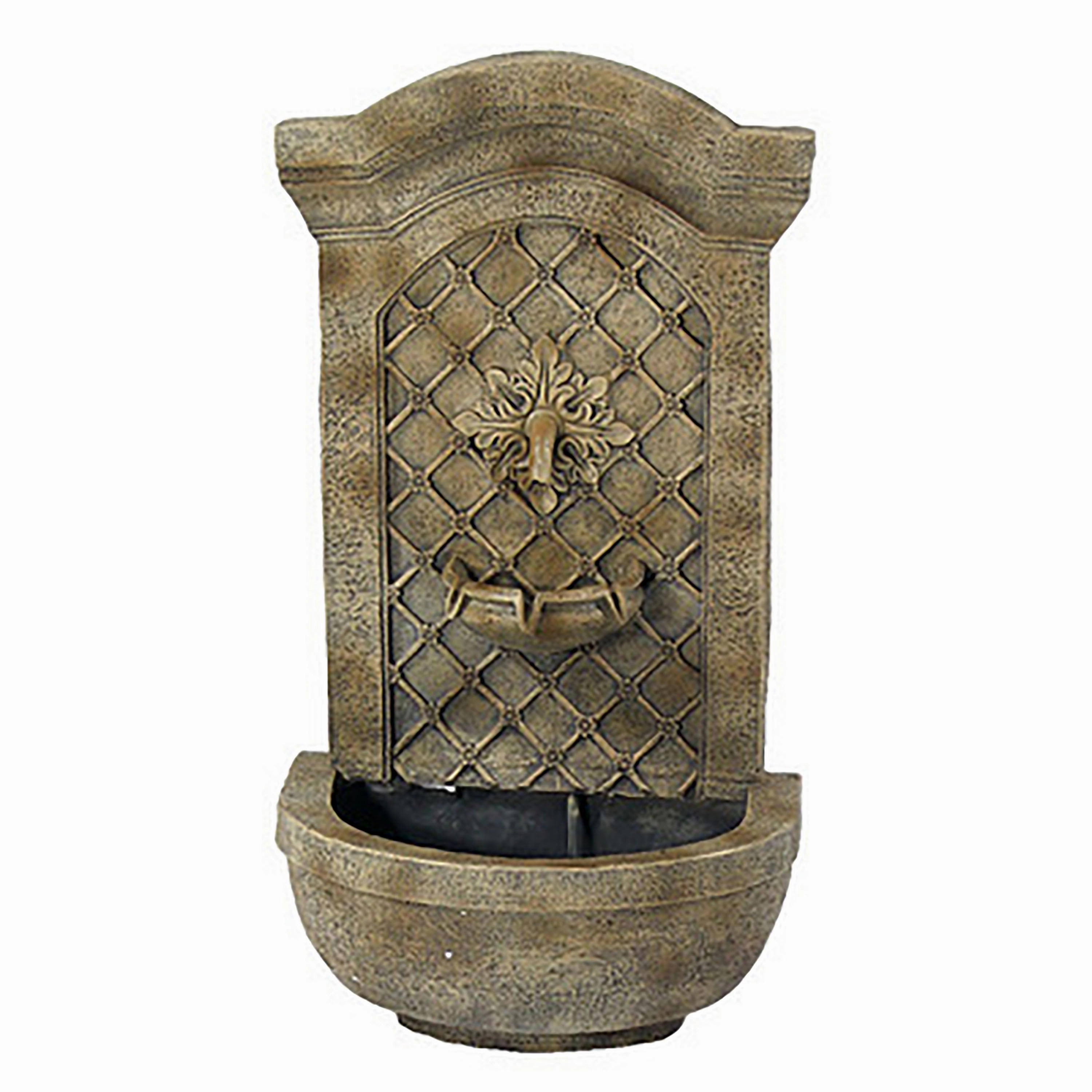 Sunnydaze Rosette Solar Wall Fountainoutdoor garden water fountain