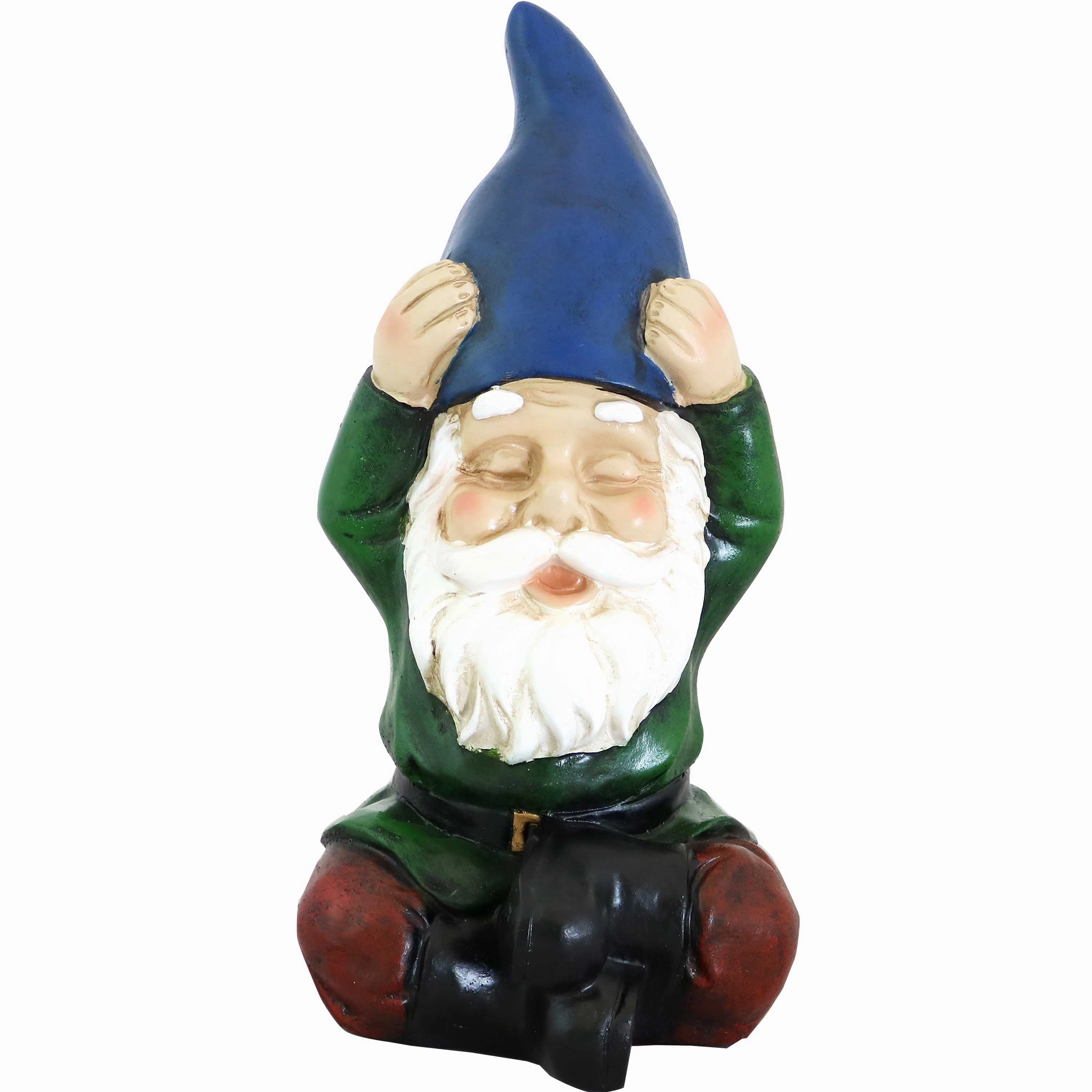 Sunnydaze Sage the Yoga Garden Gnome Statue Decoration - 11"outdoor garden decorative ornaments