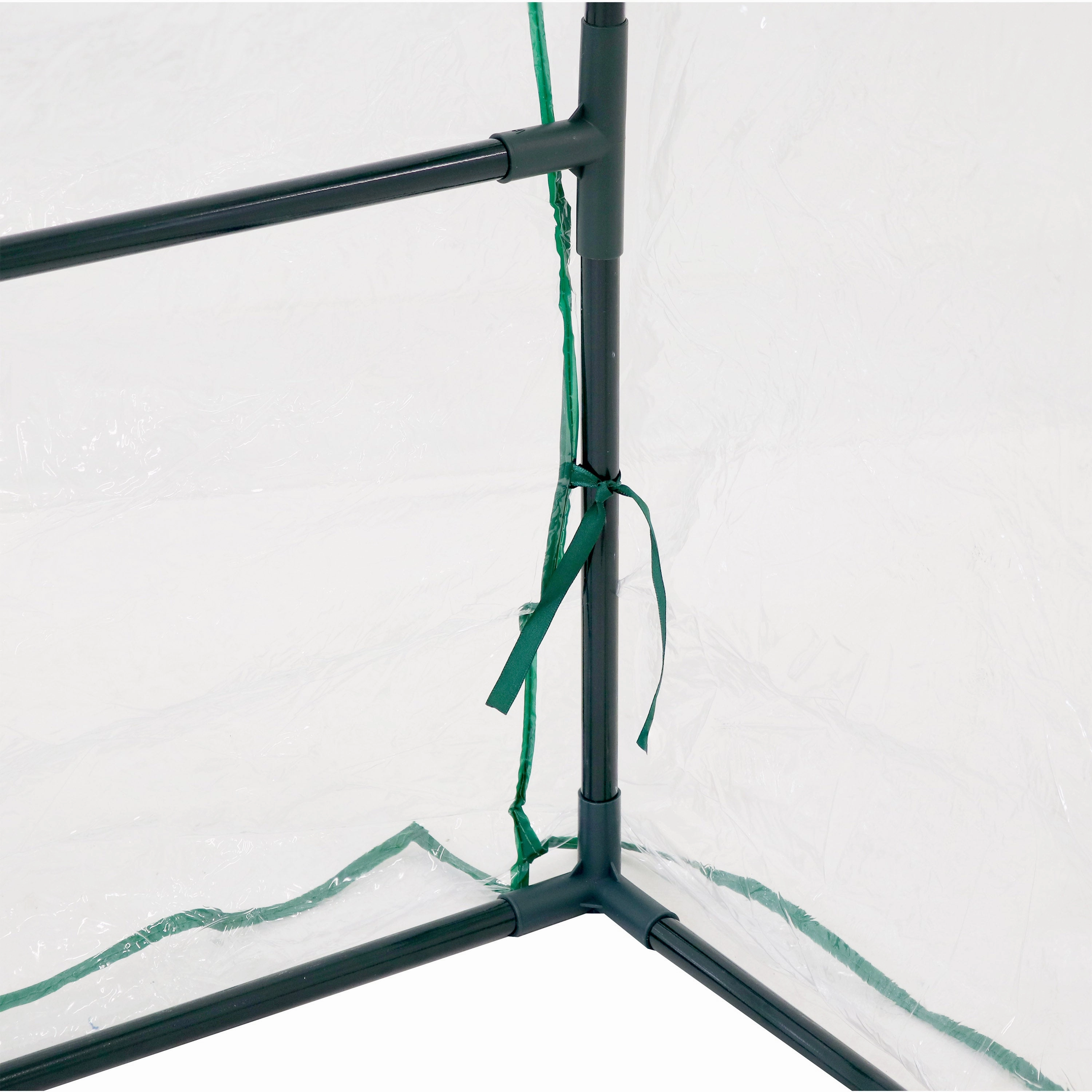 Sunnydaze Seedling Mini Cloche Greenhouse with Zippered Doors - Clear