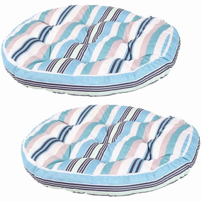 Sunnydaze Set of 2 Polyester Tufted Large Round Floor Cushionsoutdoor patio furniture set