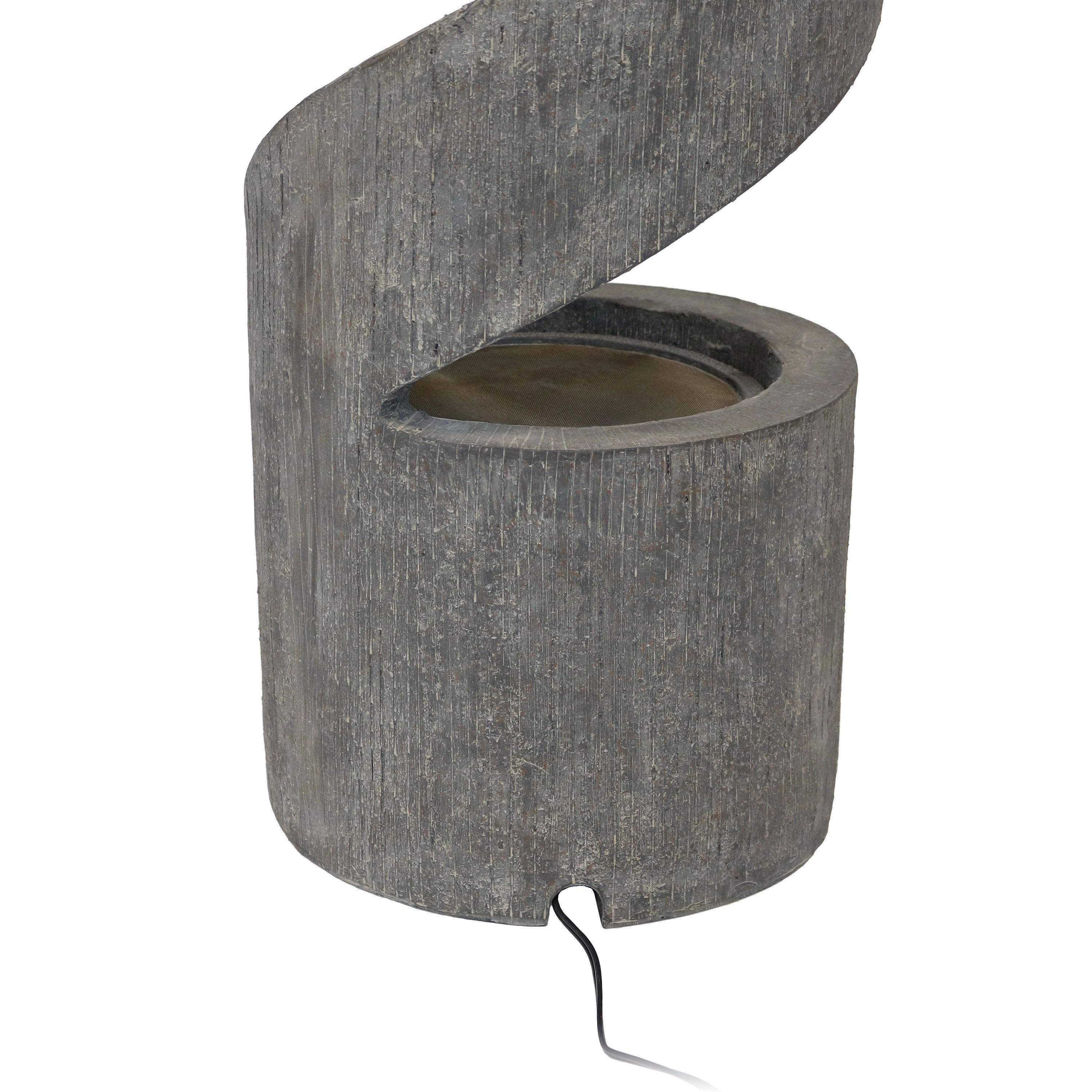 Sunnydaze Showering Spiral Electric Water Fountain with LED Light - 31"