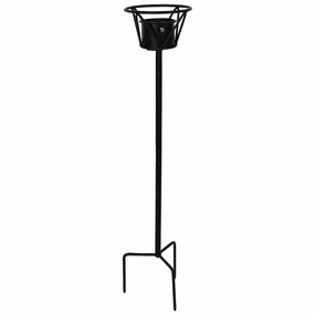 Sunnydaze Simple Steel Gazing Globe Stand - Blackoutdoor garden decorative ornaments