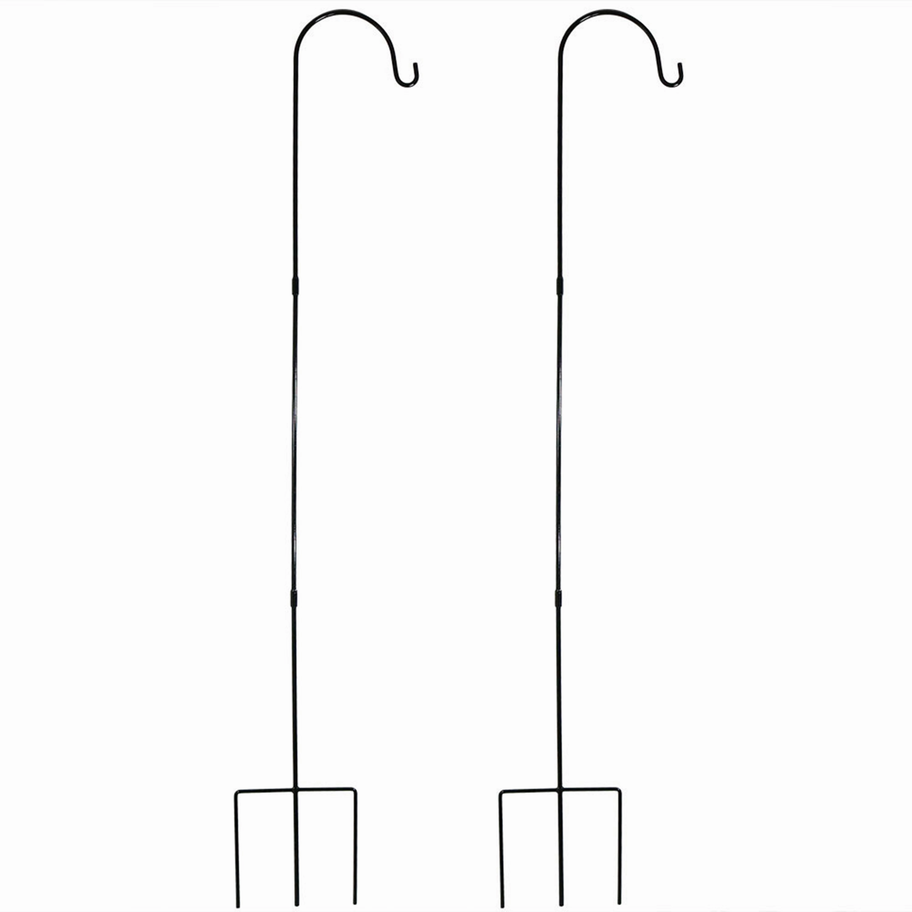 Sunnydaze Single Shepherd Hooks - Set of 2 - 82" decorative outdoor planter box designs