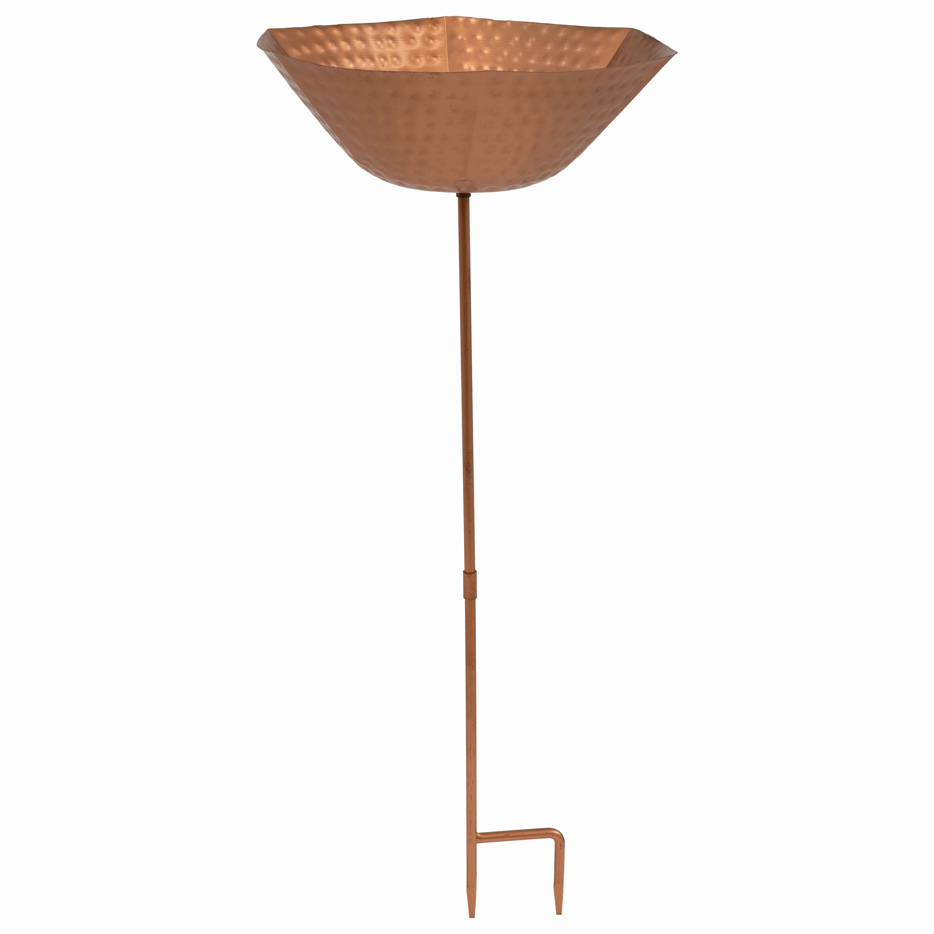 Sunnydaze Staked Copper Bird Bath with UV-Resistant Finish - 34.25" Houtdoor garden decorative ornaments