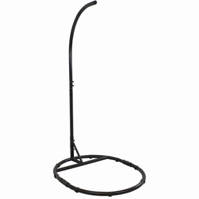 Sunnydaze Steel Egg Chair Stand with Round Base - 76"outdoor patio furniture set
