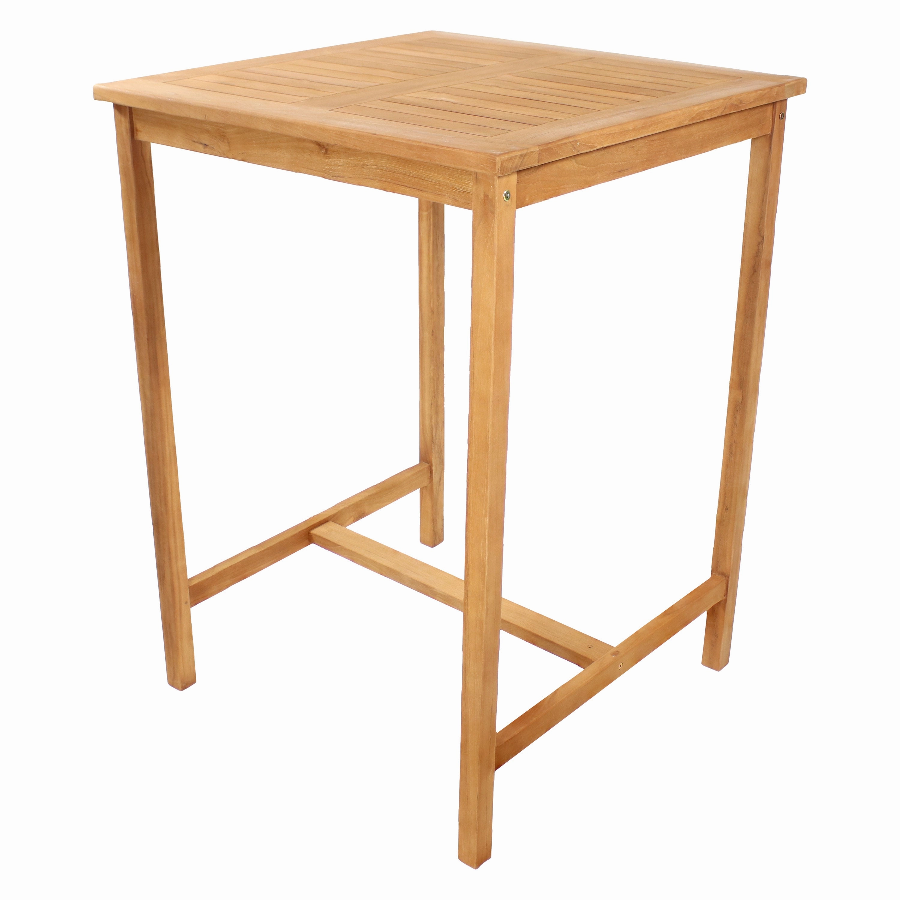 Sunnydaze Teak Wooden Bar Table -  31" Squareoutdoor patio furniture set