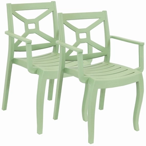 Sunnydaze Tristana Plastic Outdoor Dining Armchairoutdoor patio furniture set