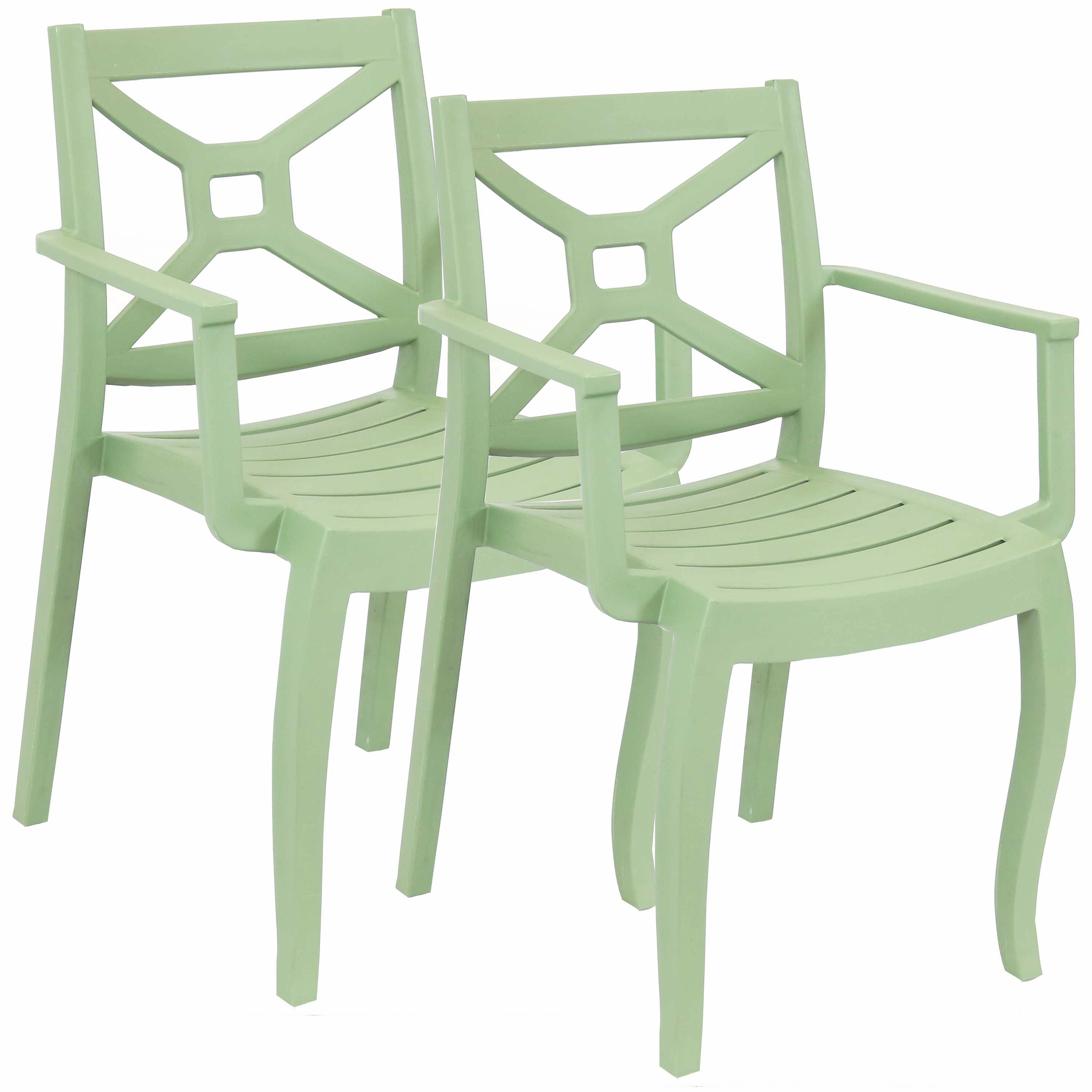 Sunnydaze Tristana Plastic Outdoor Dining Armchairoutdoor patio furniture set