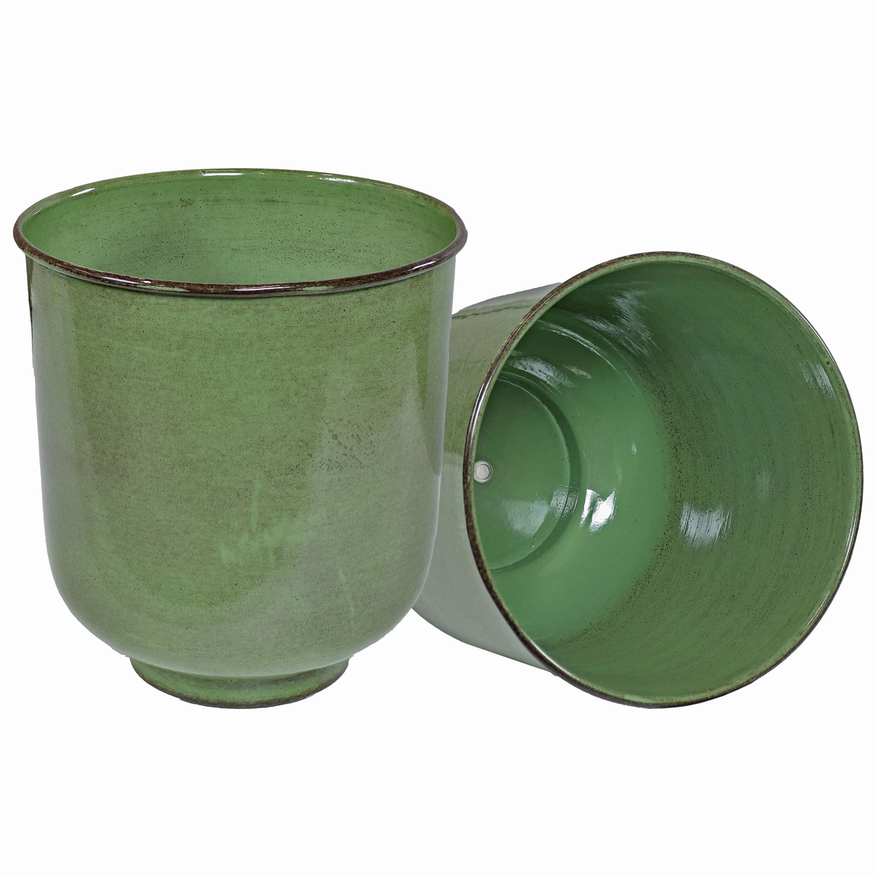 Sunnydaze Vivian Metal Outdoor Plant Pots - 11"