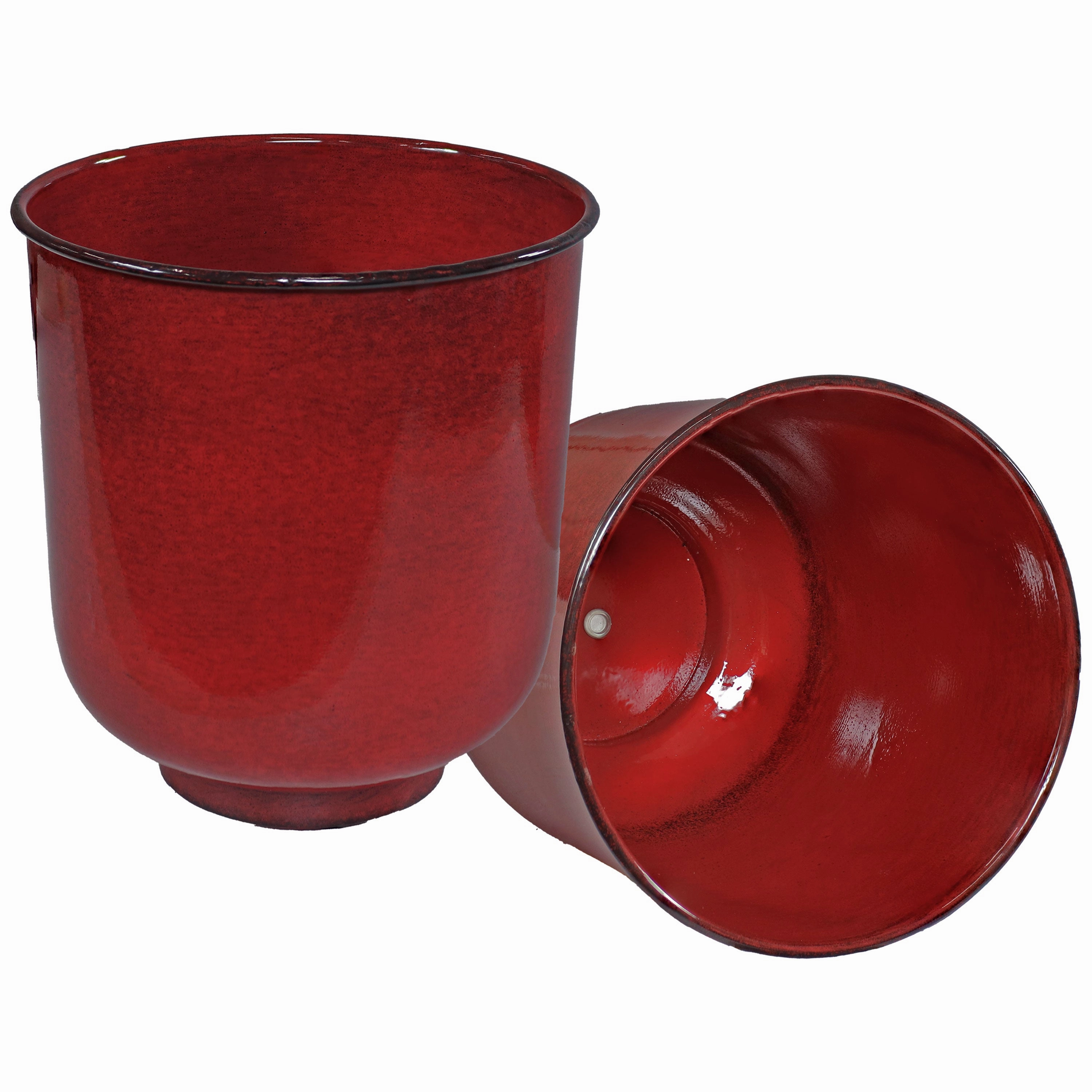 Sunnydaze Vivian Metal Outdoor Plant Pots - 11"