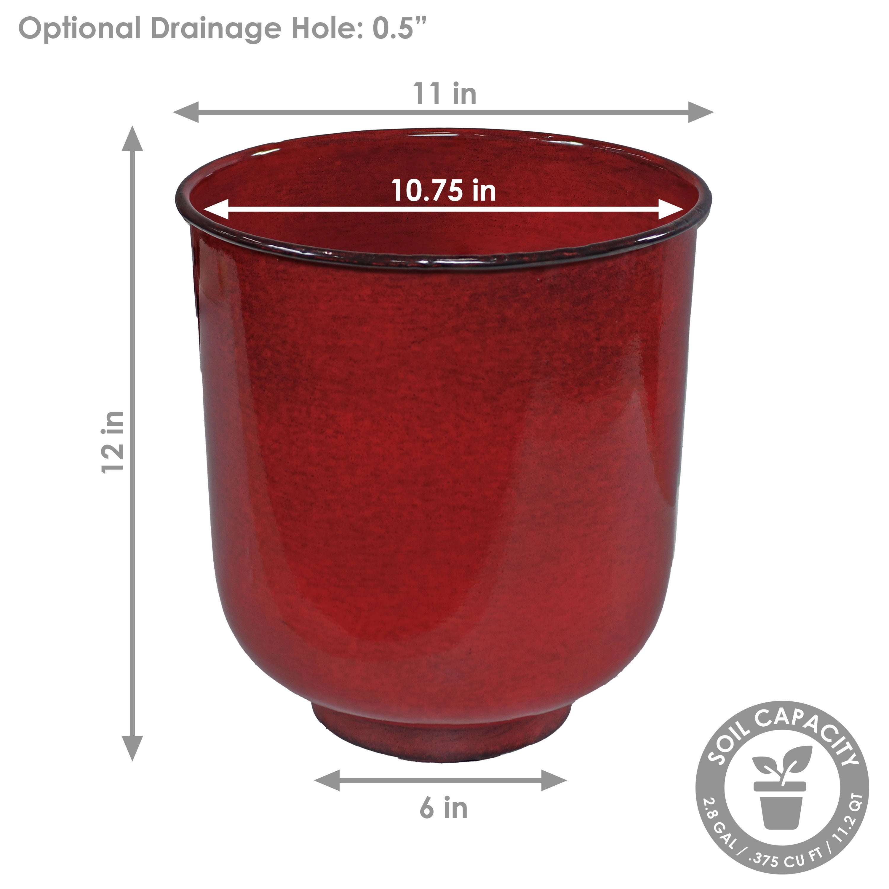 Sunnydaze Vivian Metal Outdoor Plant Pots - 11"