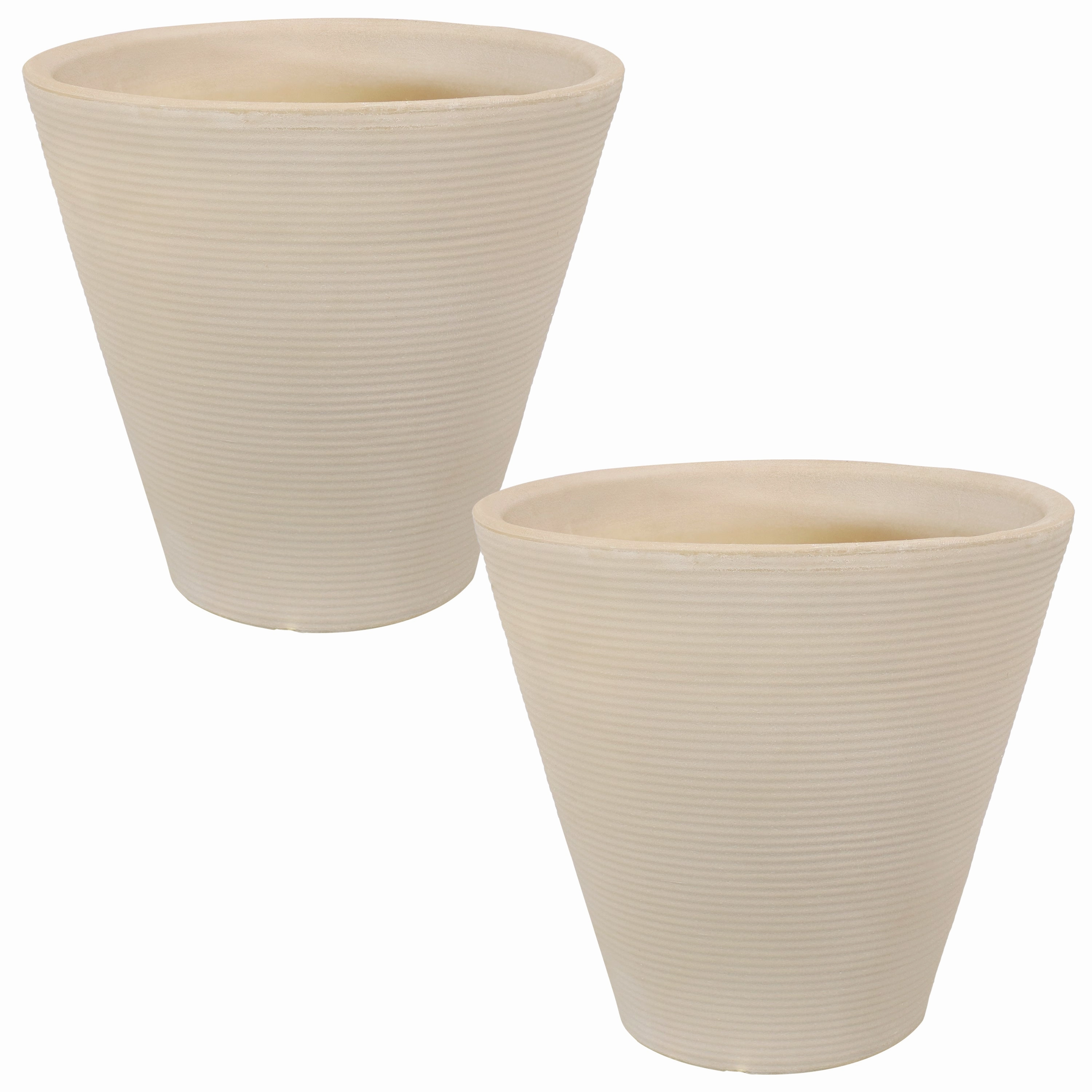 Sunnydaze Walter Outdoor Planter - Antique White - 15.5"