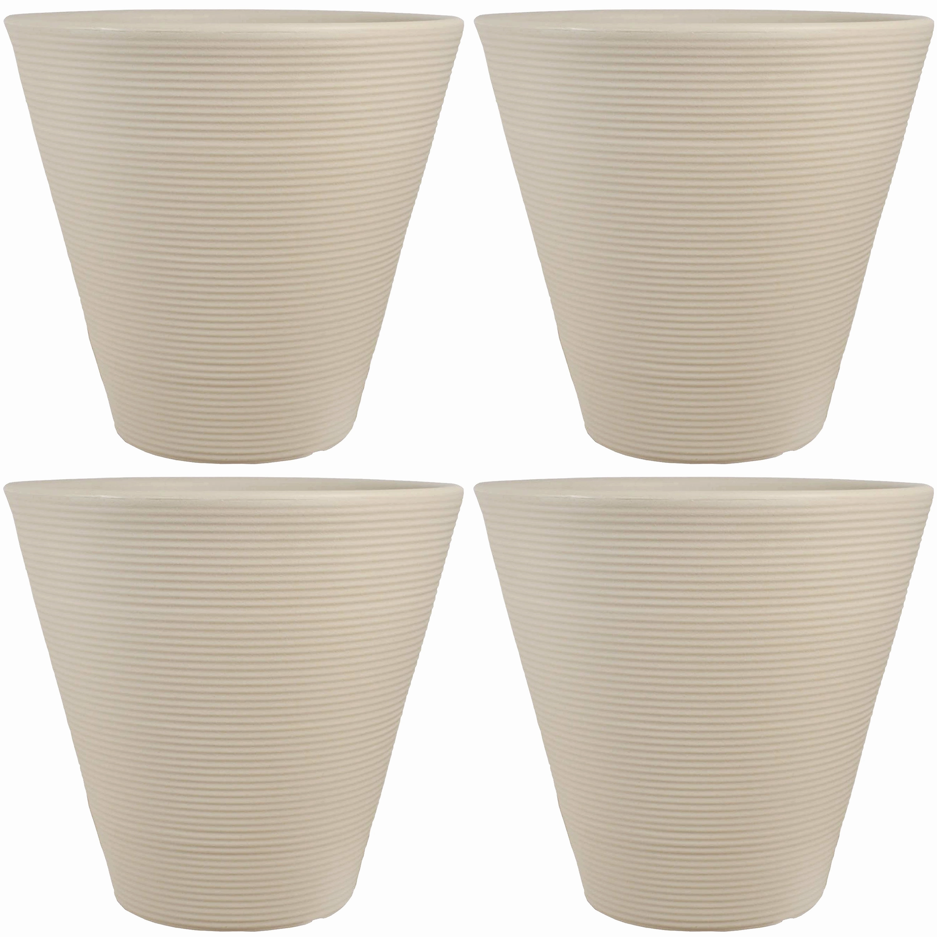 Sunnydaze Walter Outdoor Planter - Antique White - 15.5"