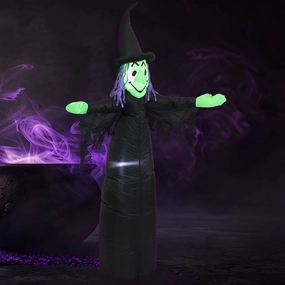 Sunnydaze Wendolyn the Wicked Witch Halloween Inflatable - 5' Houtdoor garden decorative ornaments