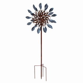 Sunnydaze Whirling Petals Metal Garden Wind Spinner - 48" Houtdoor garden decorative ornaments