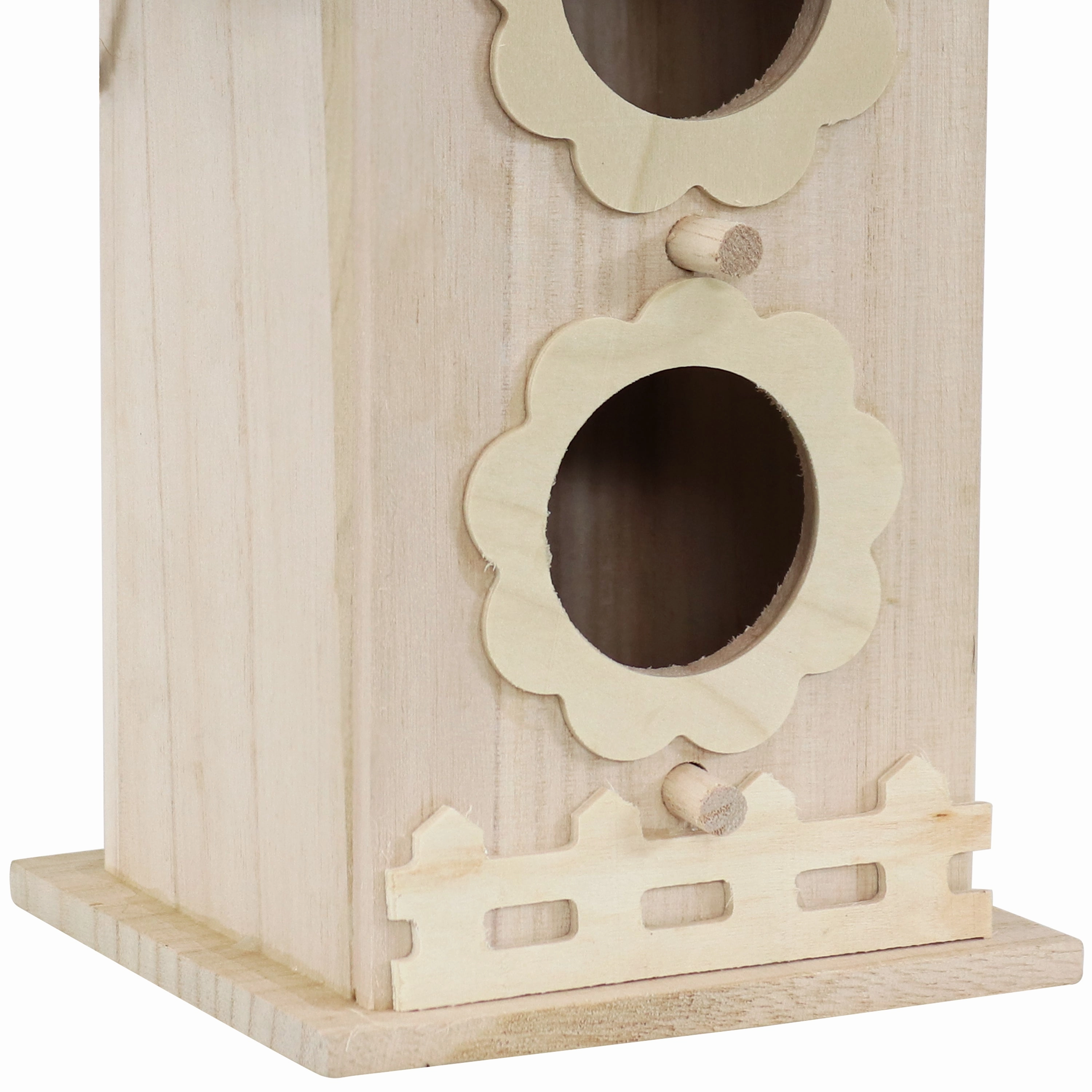 Sunnydaze Wooden Bungalow Outdoor Hanging Bird House - 7"