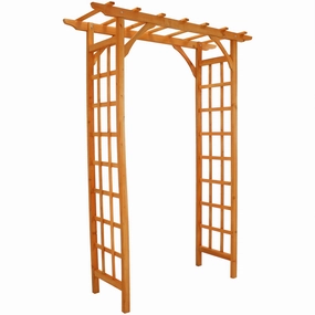 Sunnydaze Wooden Outdoor Garden Arbor - 57" x 20" x 78" decorative outdoor planter box designs