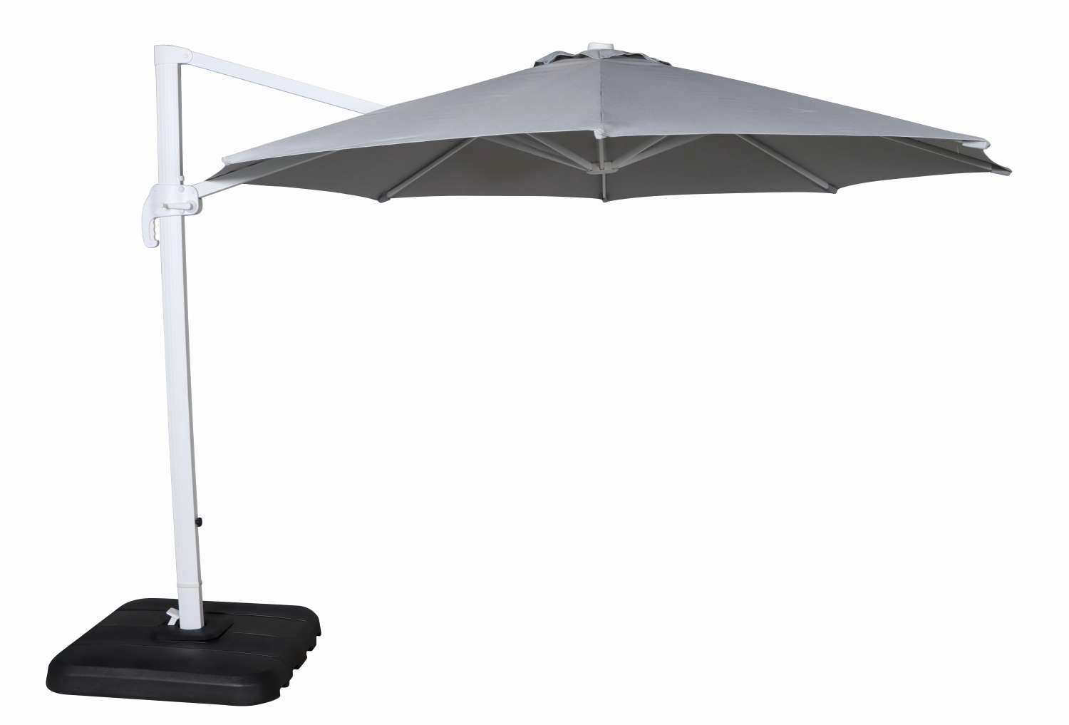 Sunrio Cantilever 11' Umbrella - Grey, Whiteoutdoor patio furniture set