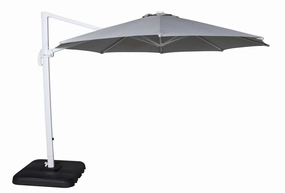 Sunrio Cantilever 11' Umbrella - Grey, Whiteoutdoor patio furniture set
