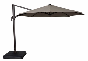 Sunrio Cantilever 11' Umbrella - Taupe, Chocolateoutdoor patio furniture set