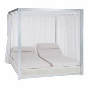 Sunset Sunbed w/ CurtainPatio reclining sun chair