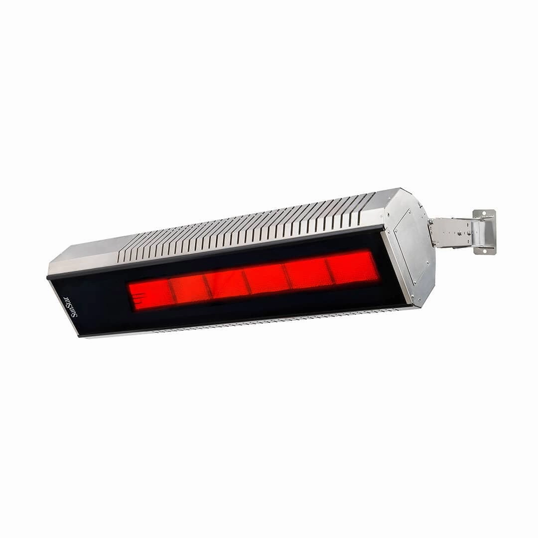 SunStar SGLMG Glass Series 48-inch 15 to 60 Angled Mounting Marine Grade Gas Infrared Heater - MGL1560