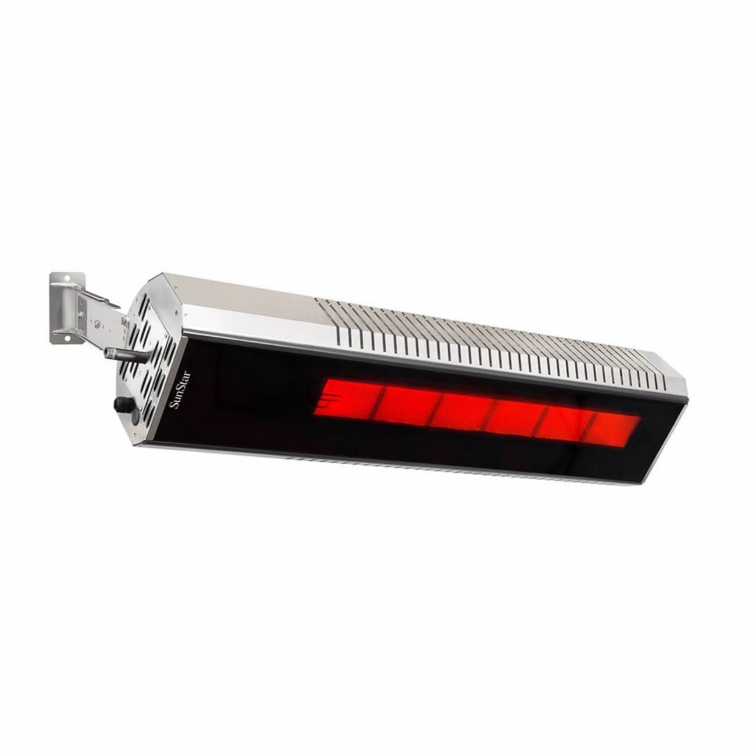 SunStar SGLMG Glass Series 48-inch 15 to 60 Angled Mounting Marine Grade Gas Infrared Heater - MGL1560
