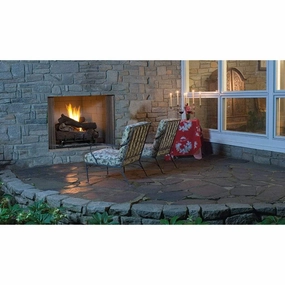 Superior 36" Traditional Vent-Free Outdoor Fireplace VRE4536Wstone-look outdoor patio fireplace