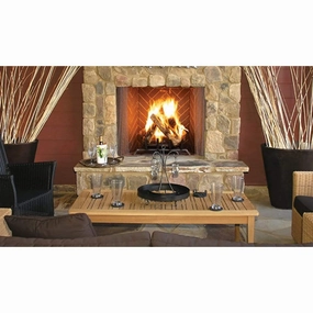 Superior 36" Traditional Wood Burning Outdoor Masonry Fireplace WRE6036stone-look outdoor patio fireplace